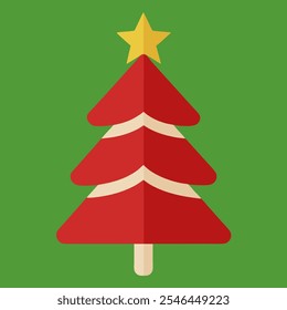 Christmas tree icon. Vector illustration 