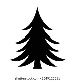 Christmas tree icon, vector illustration