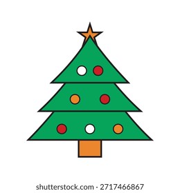 christmas tree icon vector illustration