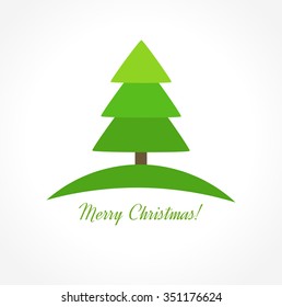 Christmas tree icon. Vector illustration
