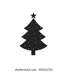 Christmas tree icon. vector illustration
