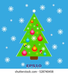 Christmas tree icon, vector illustration, eps10