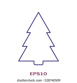 Christmas tree icon, vector illustration, eps10