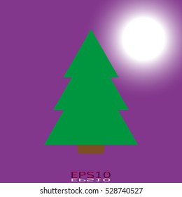 Christmas tree icon, vector illustration, eps10