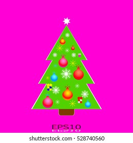 Christmas tree icon, vector illustration, eps10