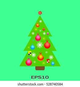 Christmas tree icon, vector illustration, eps10