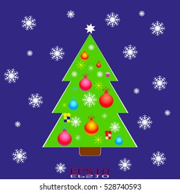 Christmas tree icon, vector illustration, eps10