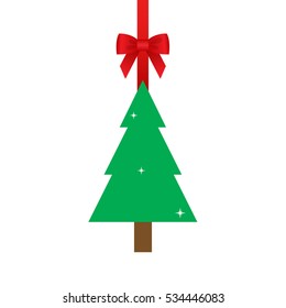 Christmas tree, icon. Vector illustration