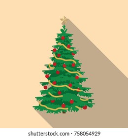 Christmas tree icon, vector illustration design. Christmas collection.