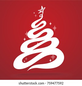 Christmas tree icon vector illustration