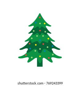 Christmas Tree Icon Vector Illustration