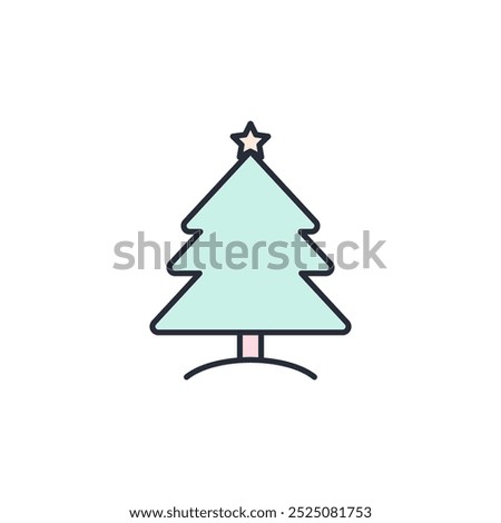 Christmas Tree icon vector illustration. Christmas Tree symbol isolated on white background