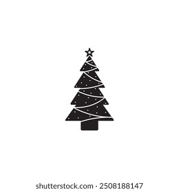 christmas tree icon vector ilustration logo design