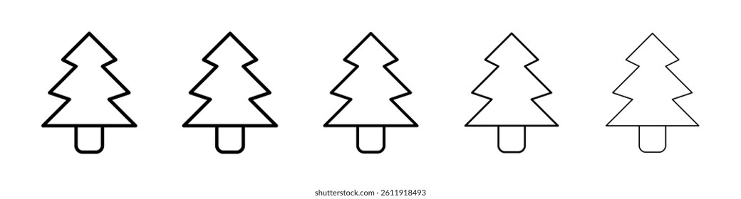 Christmas tree icon Vector logo sign