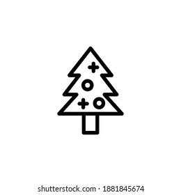 Christmas Tree icon in vector. Logotype
