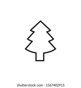 Christmas tree icon vector outline style template. Trendy style, vector eps 10 