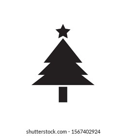 Christmas tree icon vector outline style template. Trendy style, vector eps 10 