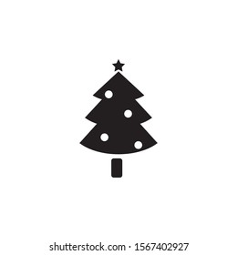 Christmas tree icon vector outline style template. Trendy style, vector eps 10 