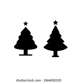 Christmas tree icon vector symbol