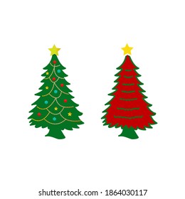 Christmas tree icon vector symbol