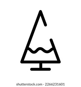 Christmas Tree Icon Vector Symbol Design Illustration