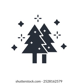 christmas tree icon. vector.Editable stroke.linear style sign for use web design,logo.Symbol illustration.