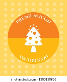 Christmas Tree Icon for Web. Application, Software & Graphic Design.