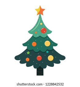 christmas tree icon for web and prints 