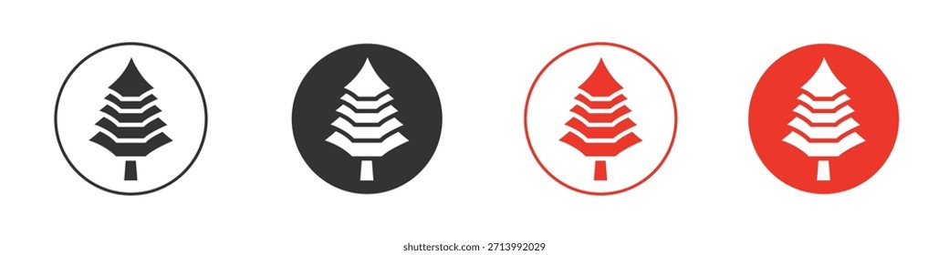 Christmas tree icon. web vector design