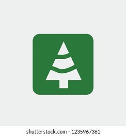 Christmas Tree icon, Xmas tree symbol, New icon symbol