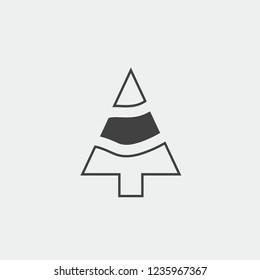 Christmas Tree icon, Xmas tree symbol, New icon symbol