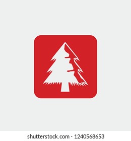 Christmas Tree icon, Xmas tree symbol, New icon symbol