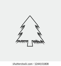 Christmas Tree icon, Xmas tree symbol, New icon symbol