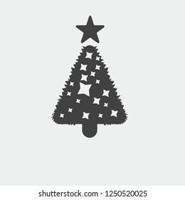 Christmas Tree icon, Xmas tree symbol, New icon symbol