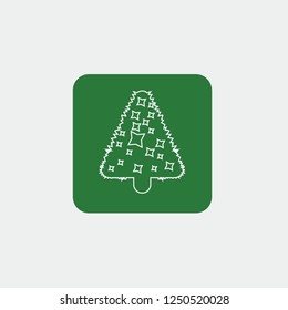 Christmas Tree icon, Xmas tree symbol, New icon symbol