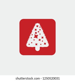 Christmas Tree icon, Xmas tree symbol, New icon symbol