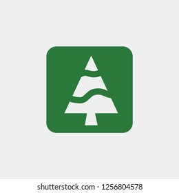 Christmas Tree icon, Xmas tree symbol, New icon symbol