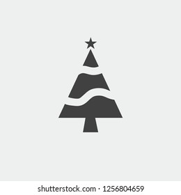 Christmas Tree icon, Xmas tree symbol, New icon symbol