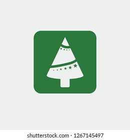 Christmas Tree icon, Xmas tree symbol, New icon symbol