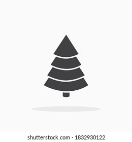 Christmas tree icon. For your design, logo. Vector illustration.