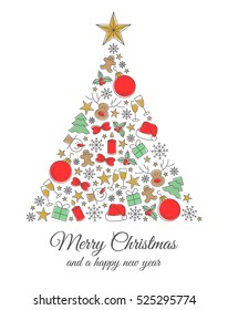 christmas tree icons background