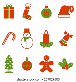 Christmas tree icons set