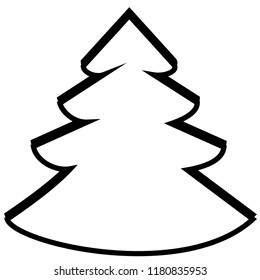 Christmas Tree Icon.Vector