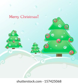 Christmas tree, illustration