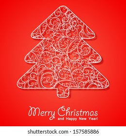 Christmas tree.The illustration contains transparency and effects. EPS10