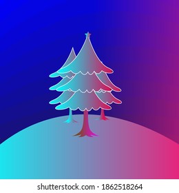 christmas tree illustration design vector