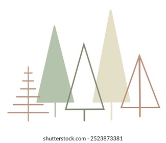 Weihnachtsbaum Illustration für Design. Vektorgrafik