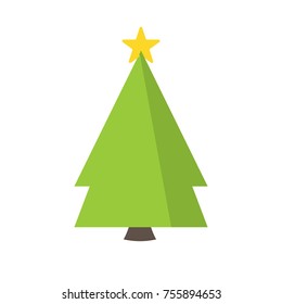 Christmas Tree Illustration. Great for greeting card, banner, web design, poster elements.