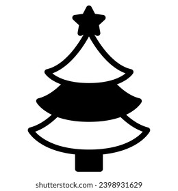 Christmas Tree Illustration Icons for web, app, infographic, etc