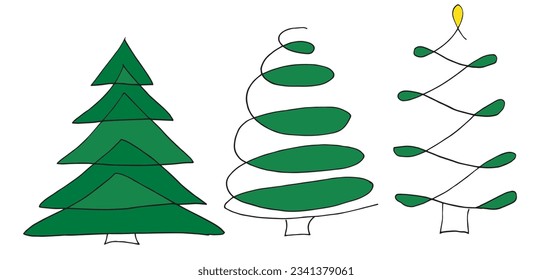 Christmas tree illustration image. 
Hand drawn image artwork of a christmas tree. 
Simple cute original logo.
Hand drawn vector illustration for posters, cards, t-shirts.